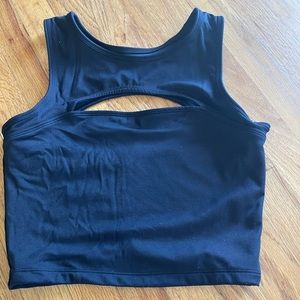 Black cut out crop top